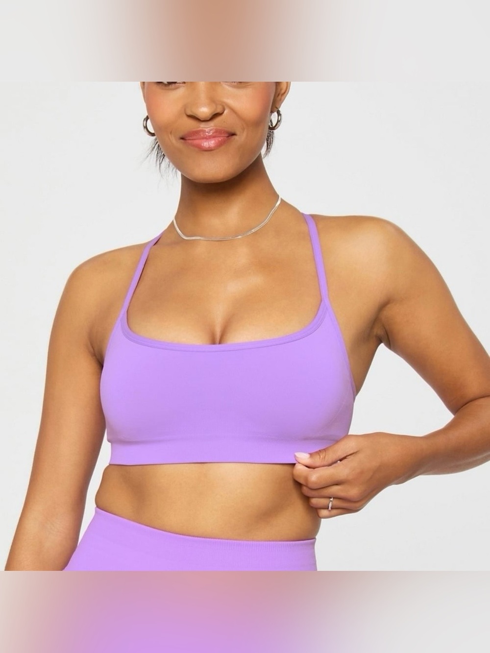 Fabletics Sleek Seamless Strappy Low Impact Bra